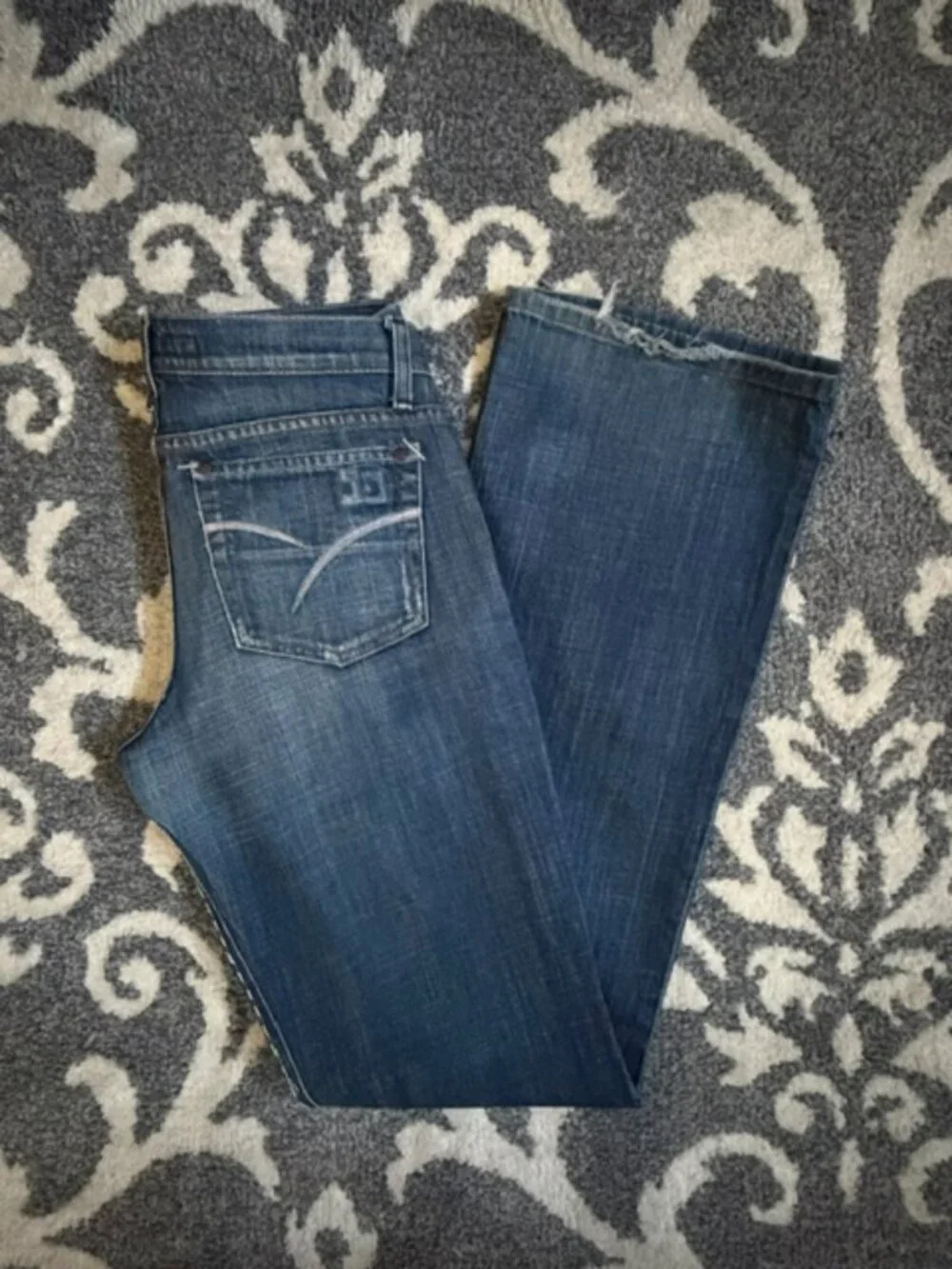Low-Rise Bootcut Joe's Jeans with Stitching Detail